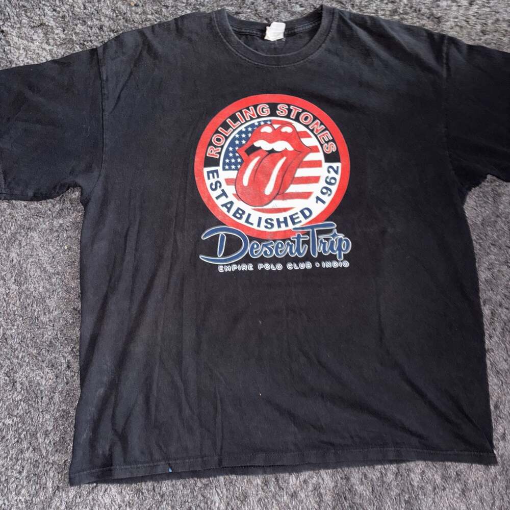 Rolling Stones Desert Trip 2016 Festival T-Shirt Black 2XL Yazbek